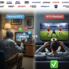 QHDTV IPTV SHOP IPTV Premium sans coupure - Parfait pour foot Comparaison avant et après IPTV Premium sans coupure, streaming football HD